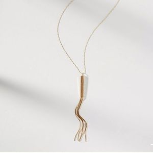 Anthropology Fringed Pendant Necklace